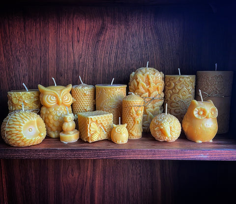 FREE SHIPPING: 100% Pure Beeswax Candles Handcrafted in Ontario