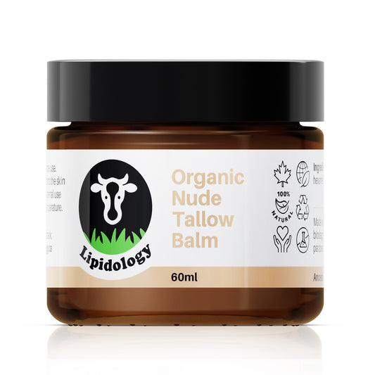 Organic Nude Tallow Face and Body Balm, Unscented, 60 ml