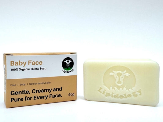 Baby Face: Organic 100% Tallow Face Soap 60g