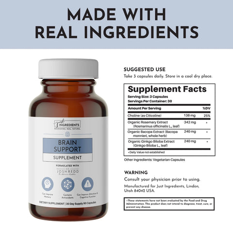 Just Ingredients Brain Support Supplement