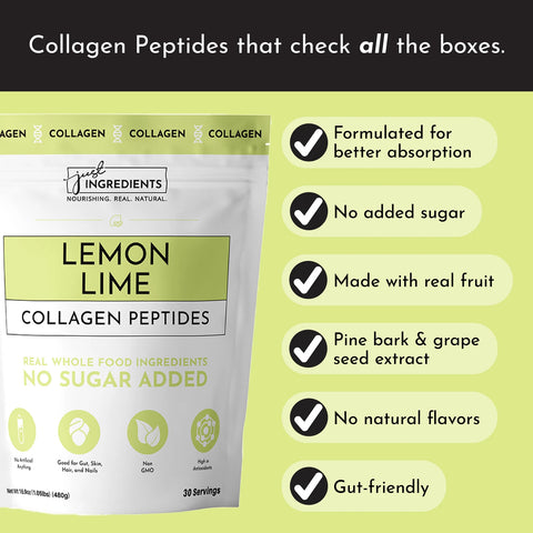 Just Ingredients Lemon Lime Collagen Peptides