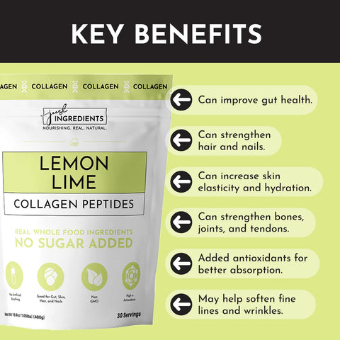 Just Ingredients Lemon Lime Collagen Peptides