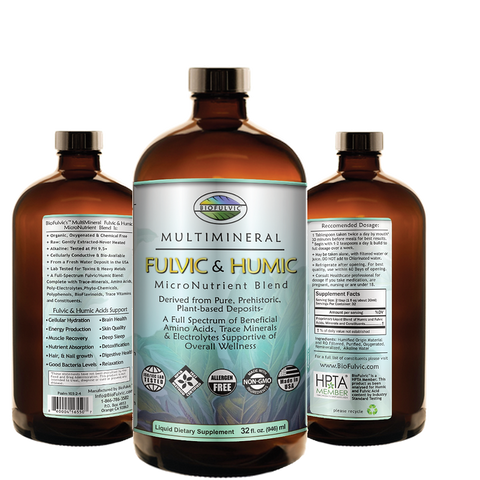 MultiMineral Fulvic & Humic MicroNutrient Blend Brown Plastic Bottle (PETE)