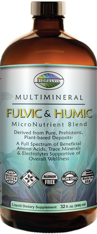 MultiMineral Fulvic & Humic MicroNutrient Blend Brown Plastic Bottle (PETE)