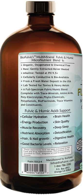 MultiMineral Fulvic & Humic MicroNutrient Blend Brown Plastic Bottle (PETE)