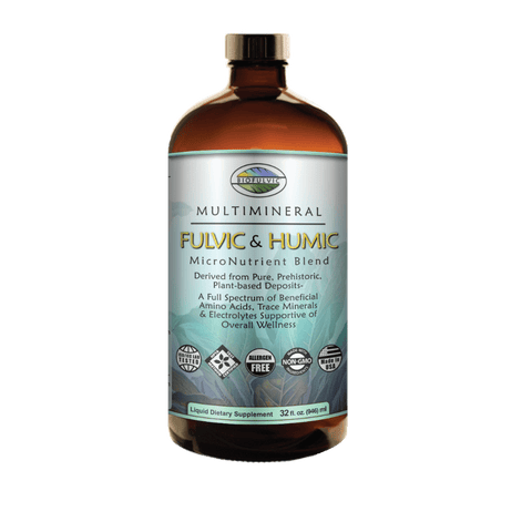 MultiMineral Fulvic & Humic MicroNutrient Blend Brown Glass