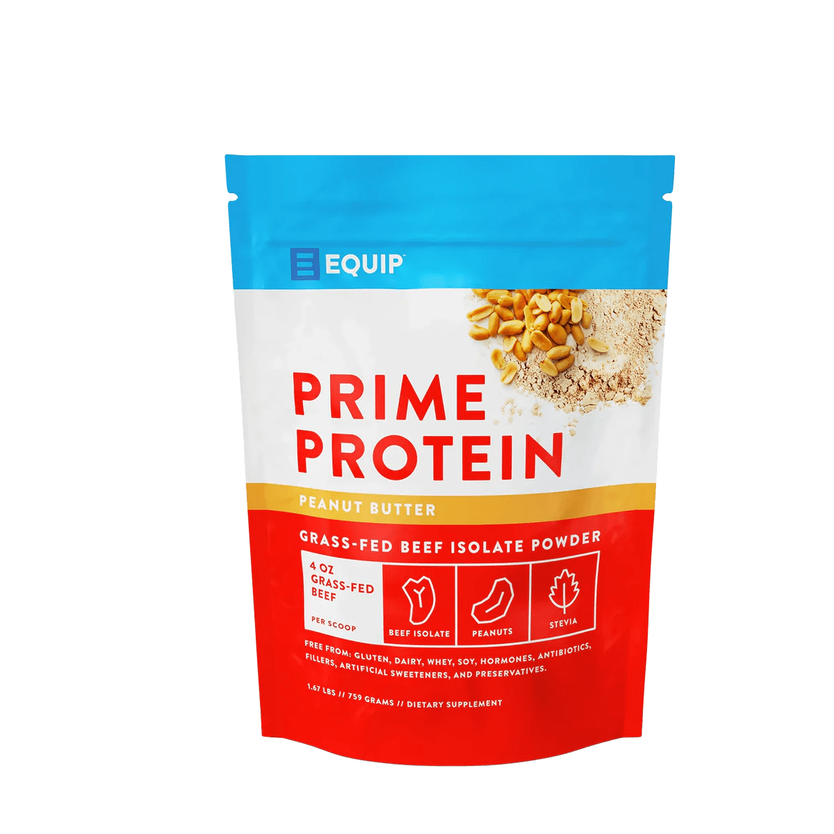 Prime Grass Fed Protein Powder Peanut Butter (1.67 LBS) - Goodie Vibes