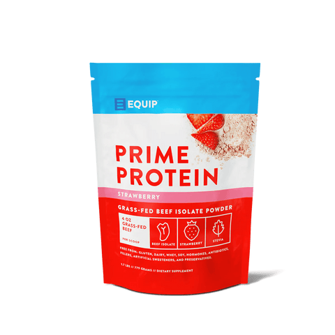 Prime Grass Fed Protein Powder Strawberry (1.7 LBS) - Goodie Vibes